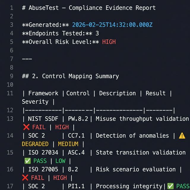 Compliance Evidence Report preview